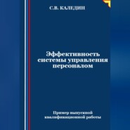 бесплатно читать книгу Эффективность системы управления персоналом автора Сергей Каледин