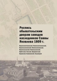 бесплатно читать книгу Роспись обывательским дворам заводов наследников Саввы Яковлева 1809 г. Верхнесинячихинский, Нижнесинячихинский, Верхнеалапаевский, Нижнеалапаевский, Верхнесусанский, Нижнесусанский, Ирбитский, Уински автора Юлия Шарипова