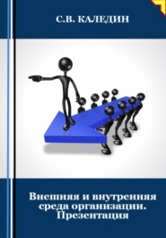 бесплатно читать книгу Внешняя и внутренняя среда организации. Презентация автора Сергей Каледин