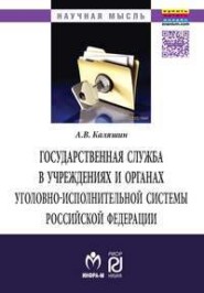 бесплатно читать книгу Государственная служба в учреждениях и органах уголовно-исполнительной системы РФ: теория и практика развития автора Андрей Каляшин