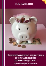 бесплатно читать книгу Планирование издержек и результатов производства. Презентация к лекции автора Сергей Каледин