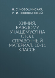 бесплатно читать книгу Химия. Каждому учащемуся на стол. Справочный материал. 10-11 классы автора Иван Новошинский