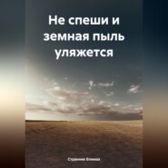 Не спеши и земная пыль уляжется