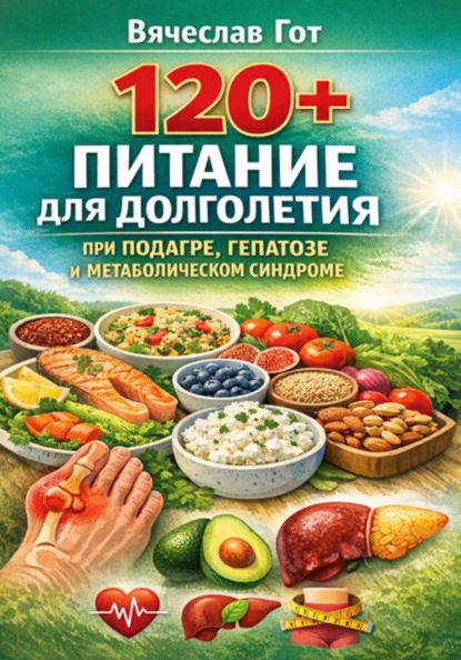 120+: Питание для долголетия при подагре, гепатозе и метаболическом синдроме