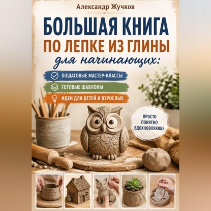 Большая книга по лепке из глины для начинающих: пошаговые мастер-классы, готовые шаблоны и идеи для детей и взрослых.