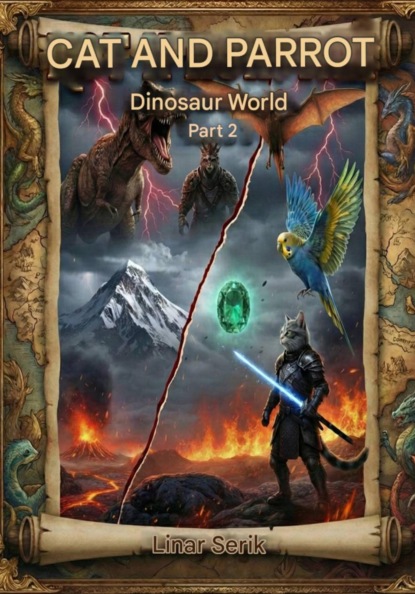 The cat and the parrot part 2. World of dinosaurus. Written by: 10 years old author from Kazakhstan Linar Serik