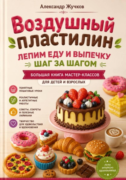 Воздушный пластилин. Лепим еду и выпечку шаг за шагом. Большая книга мастер-классов для детей и взрослых