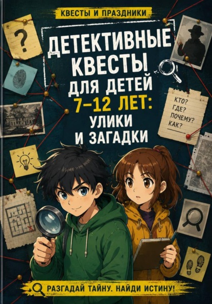 Детективные квесты для детей 7–12 лет: улики и загадки