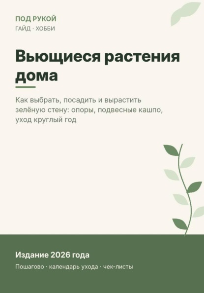 Вьющиеся растения дома. Выбор, кашпо, опоры, уход круглый год