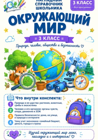 Умные конспекты Окружающий мир 3 класс. Наглядные цифровые конспекты по всей программе