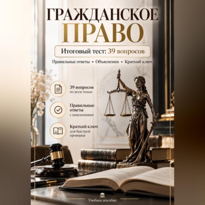 Гражданское право. Итоговый тест: 39 вопросов с ответами и объяснениями