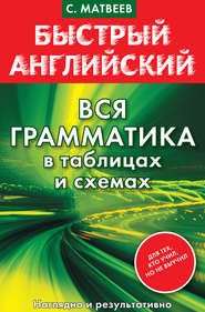 бесплатно читать книгу Быстрый английский. Вся грамматика в таблицах и схемах автора Сергей Матвеев