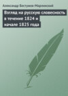 скачать книгу Взгляд на русскую словесность в течение 1824 и начале 1825 года