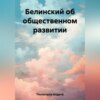 скачать книгу Белинский об общественном развитии