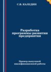 скачать книгу Разработка программы развития предприятия. Пример выпускной квалификационной работы